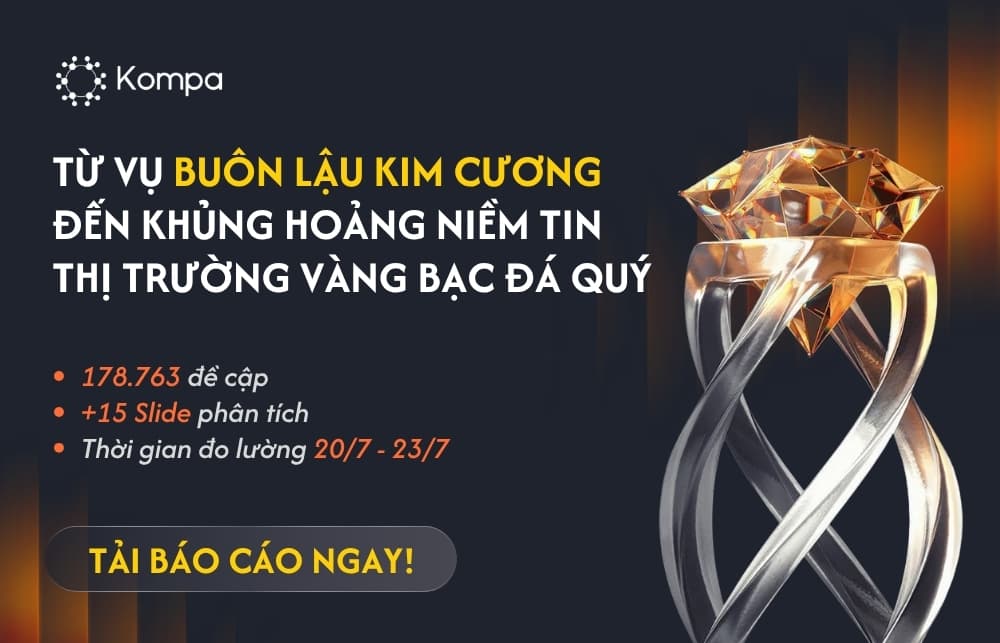 Vụ buôn lậu kim cương đã tác động đến thị trường Vàng Bạc Đá Quý như thế nào? Góc nhìn từ dữ liệu Social Listening