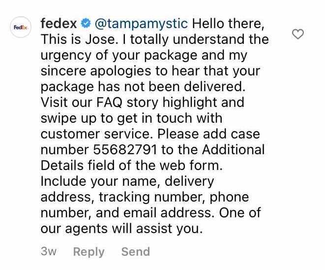 Lời xin lỗi của công ty FedEx
